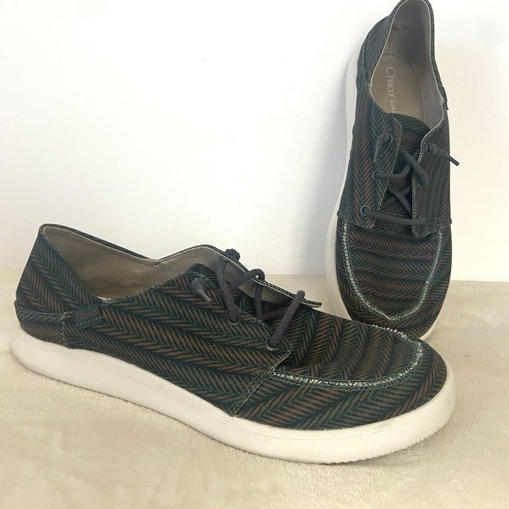 Chaco Chillos Canvas Slip On Sneakers Shoes Bracken Olive Green Size 11
